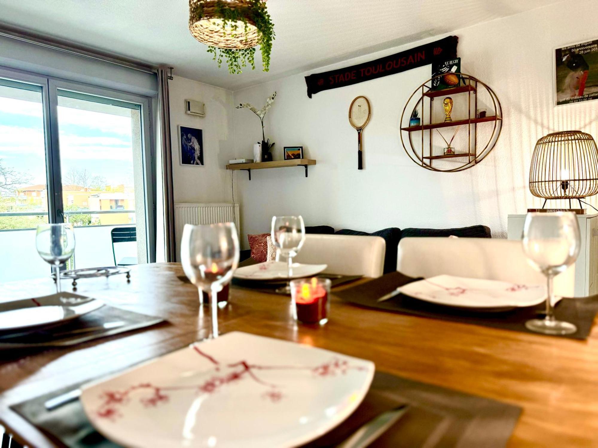 Bel Appartement T3 De 60M2 Avec Parking, Terrasse, Proche Du Metro Et Du Periph Toulouse Exterior photo