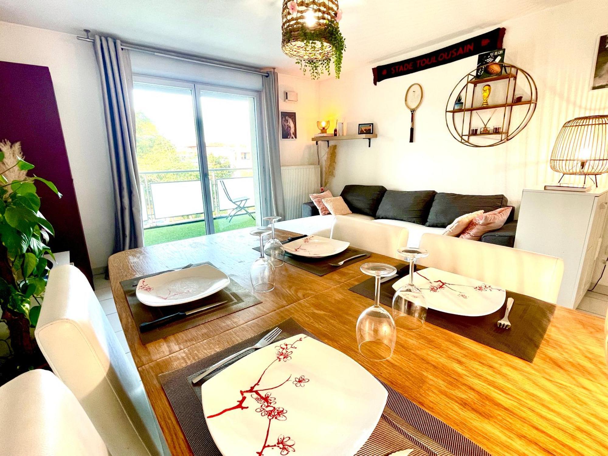 Bel Appartement T3 De 60M2 Avec Parking, Terrasse, Proche Du Metro Et Du Periph Toulouse Exterior photo